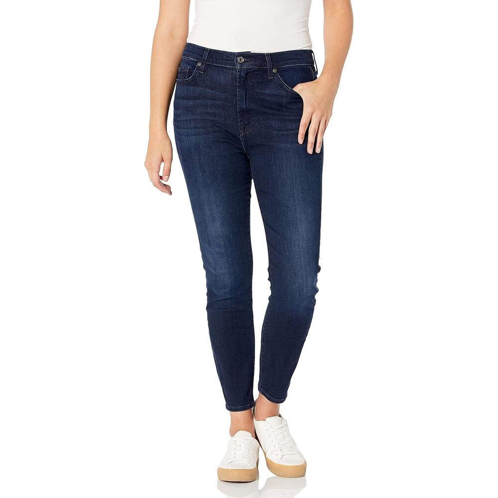 NEW! 7 For All Mankind Women's Ankle Skinny High Rise Jeans, Blue 30